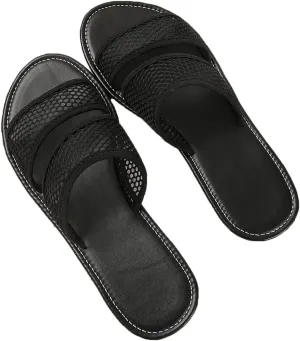 Mesh Flat Slippers for Women, Mesh Slipper for Women, Dressy Slip on for Womens Toe Casual Slingback Flat Mules Women's Fashion Buckle Strap Slide Fishnet Flats Summer Slippers