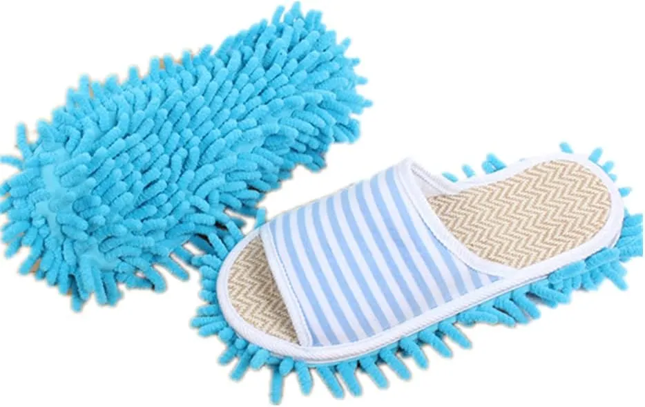 Microfiber Slippers Floor Cleaning Mop House Dust Detachable Mopping Shoes Cleaning Tool Unisex Open Toe