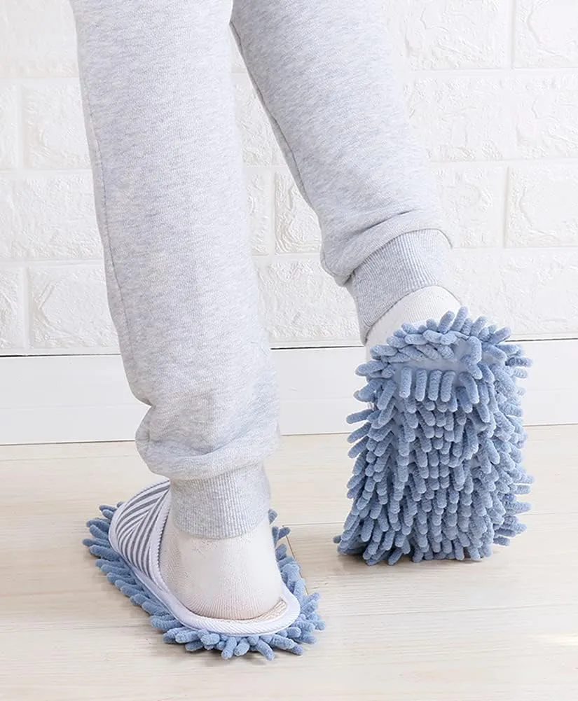 Microfiber Slippers Floor Cleaning Mop House Dust Detachable Mopping Shoes Cleaning Tool Unisex Open Toe