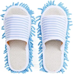 Microfiber Slippers Floor Cleaning Mop House Dust Detachable Mopping Shoes Cleaning Tool Unisex Open Toe