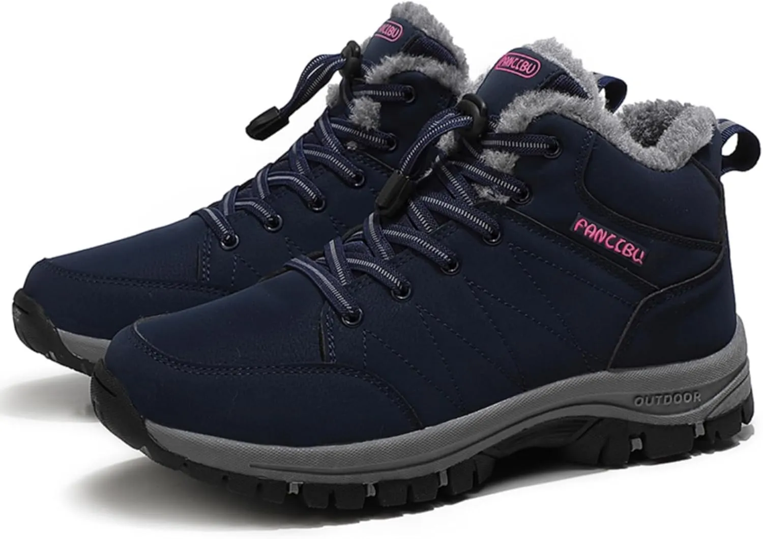 Moodeng Women's Winter Snow Boots Outdoor Hiking Boots Warm Waterproof Ankle Booties for Walking and Anti-Slip