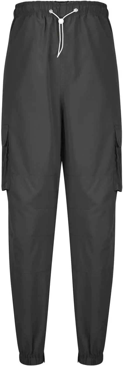 Muscularfit Cotton Pants for Men 2024 Fall Fashion Stretch Waist Multi Pockets Cargo Pants Causal Solid Athletic Sweatpants