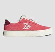 NAIOCA Watermelon Suede Ivory Logo Ruby Wine Sneaker