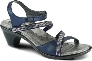 NAOT Footwear Innovate Women’s Heel Rhinestone Sandal with Cork Footbed and Arch Support Footbed - Adjustable Ankle Strap - Comfort and Support – Lightweight and Perfect for Travel