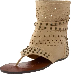 Naughty Monkey Women's Flash Dash Studded Ankle-High Sandal