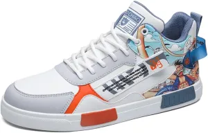 NCNDB Men's Leather Skateboard Walking Shoes Fashion Anime Casual Sneaker
