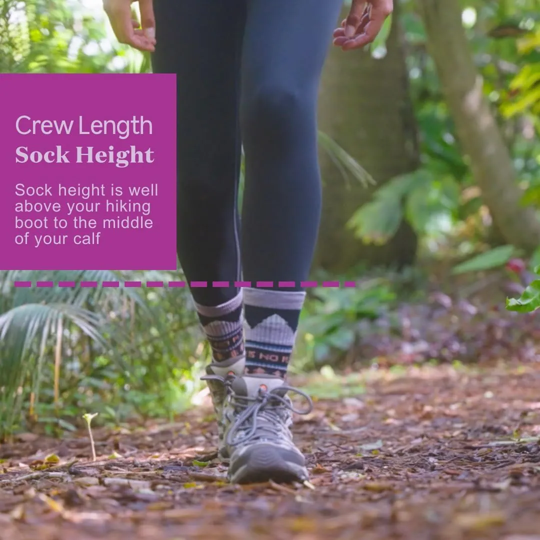 No Planet B Merino Wool Socks for Women, Ladies Hiking Crew Socks, Warm Moisture Wicking Soft Cushion Boot Sock