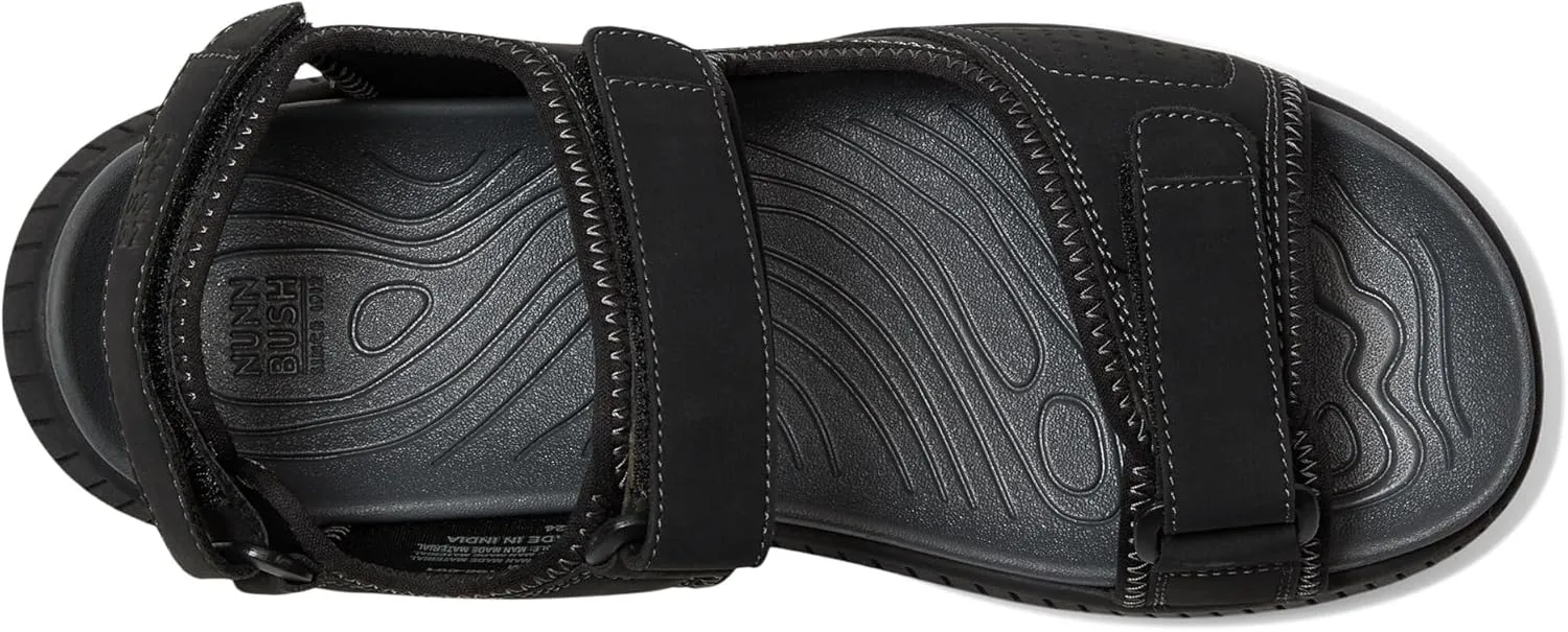 Nunn Bush Men's Laguna 3 Strap River Sandal Lightweight Adjustable and Comfortable Sport