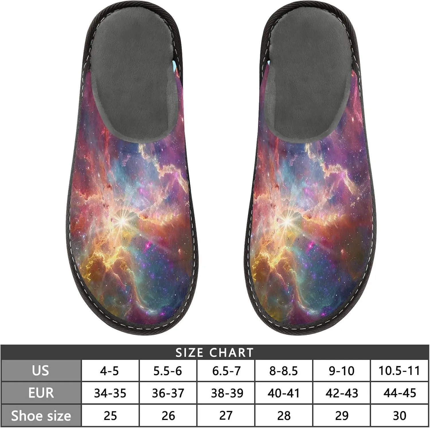 ODAWA Birthday Element Memory Foam House Shoes Slipper Woman, Cozy Washable Slip on House Shoes for Men