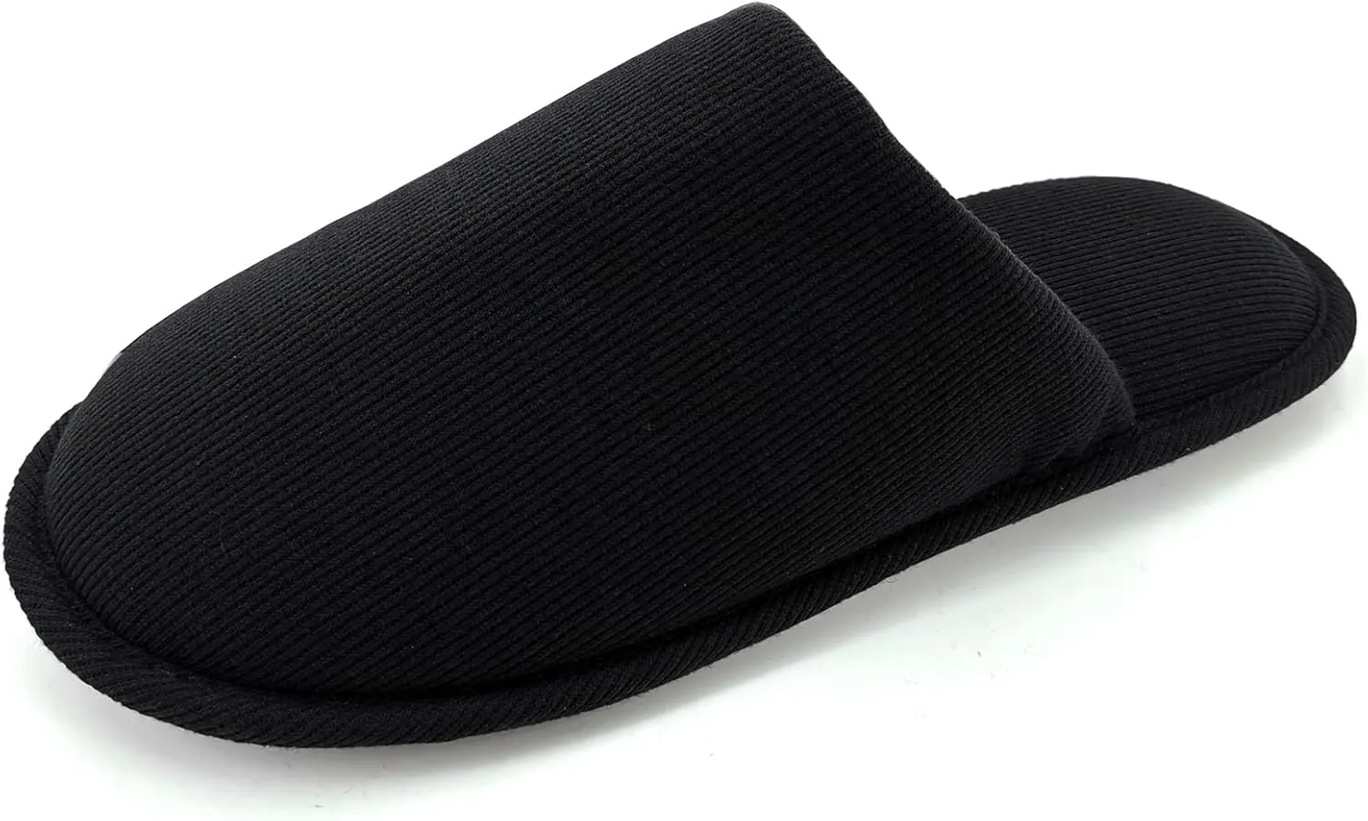 ofoot Womens Indoor Memory Foam Cotton Scuff Slippers Slip On Summer House Shoes Flats Breathable Lightweight Washable Non Skid Rubber Soles