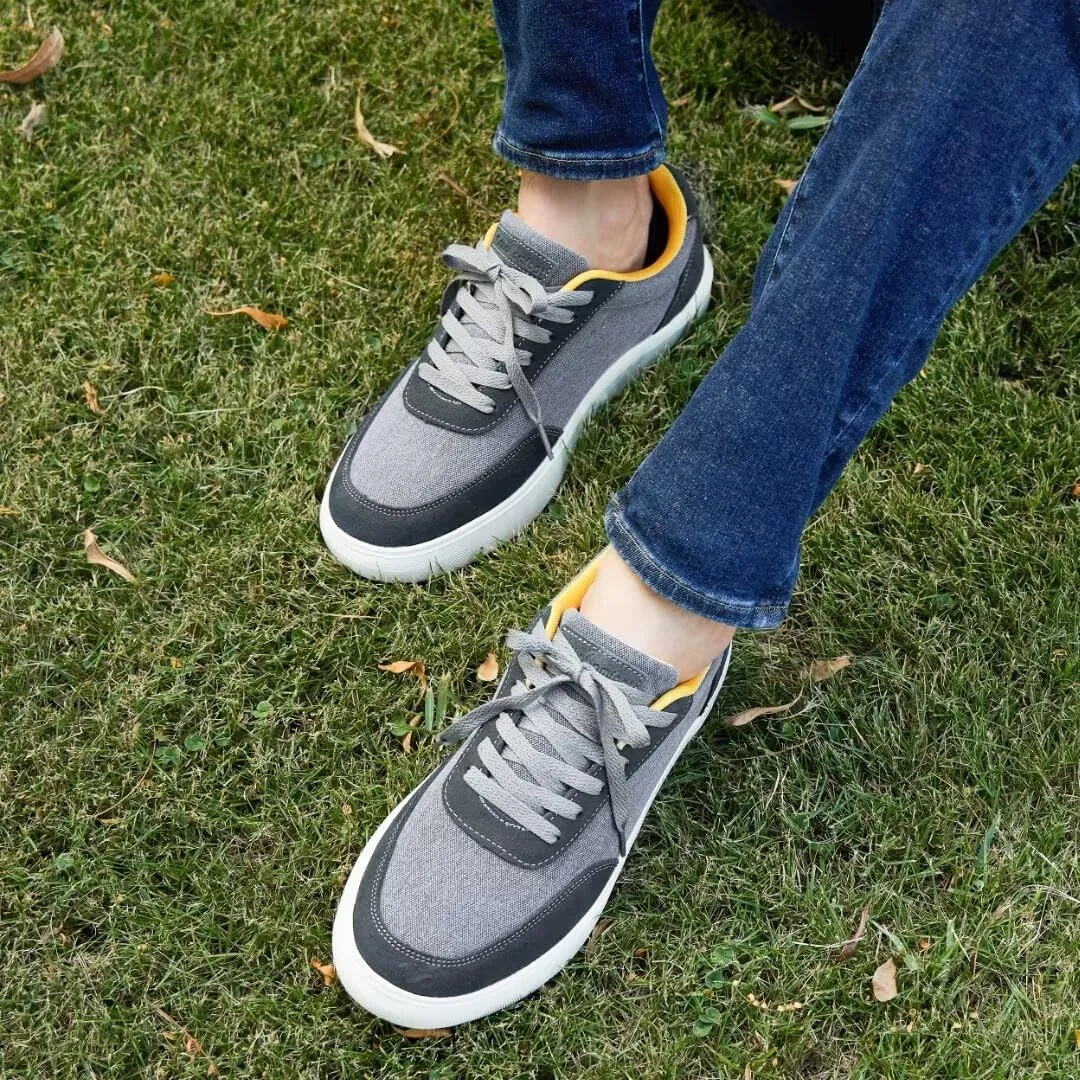 OrthoComfoot Men's Orthopedic Fashion Sneakers for Plantar Fasciitis: Comfortable Orthotic Walking Shoes with Arch Support, Casual Orthotic Flat Feet Shoes for Ankle and Foot Pain Relief