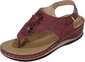 Orthopedic Sandals for Women Arch Support Flip Flops Beach Non Slip Wedge Shoes Closed Toe Arch Support Sandal Womens Wedge Shoes Orthtic Comfortable Sandalias De Mujer OrtopéDicas