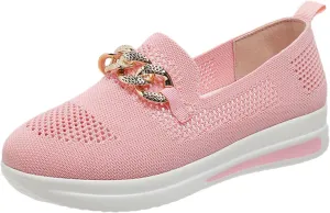 Orthopedic Walking Shoes for Diabetic Women Slip On Sneakers with Arch Support Comfortable Casual Loafers Plantar Fasciitis Foot Heel Pain Relief