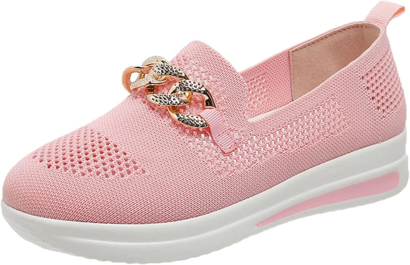 Orthopedic Walking Shoes for Diabetic Women Slip On Sneakers with Arch Support Comfortable Casual Loafers Plantar Fasciitis Foot Heel Pain Relief