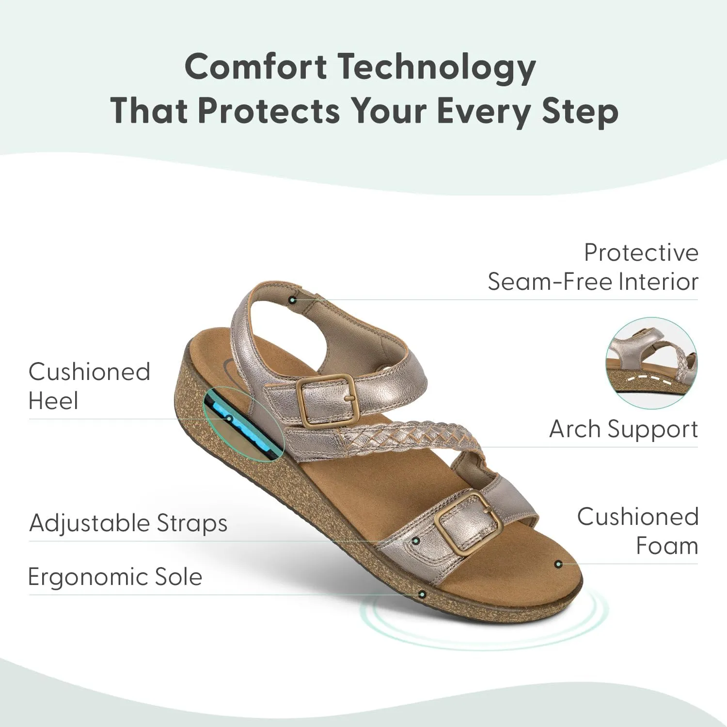 Orthopedic Women's Orthopedic Leather Chloe Sandals