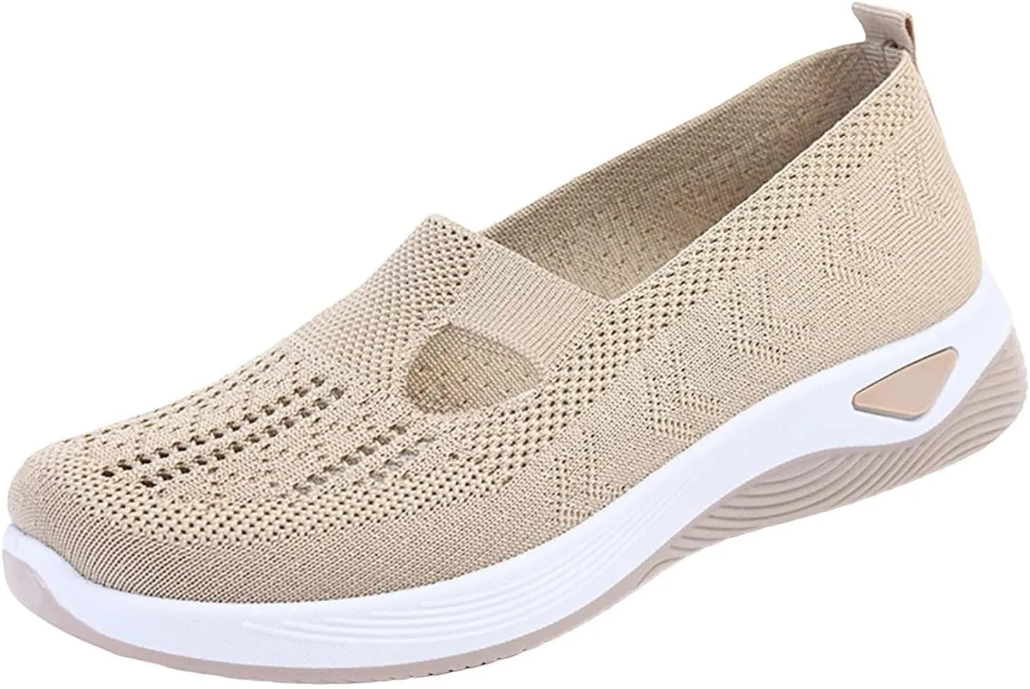 Orthowalk Shoes for Women Orthopedic Arch Support Woven Mesh Breathable Soft Sneakers Slip On Wide Diabetic Footwear
