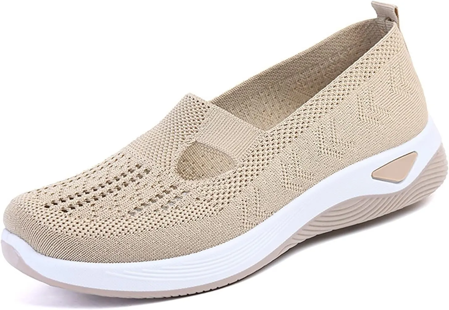 Orthowalk Shoes for Women Orthopedic Arch Support Woven Mesh Breathable Soft Sneakers Slip On Wide Diabetic Footwear