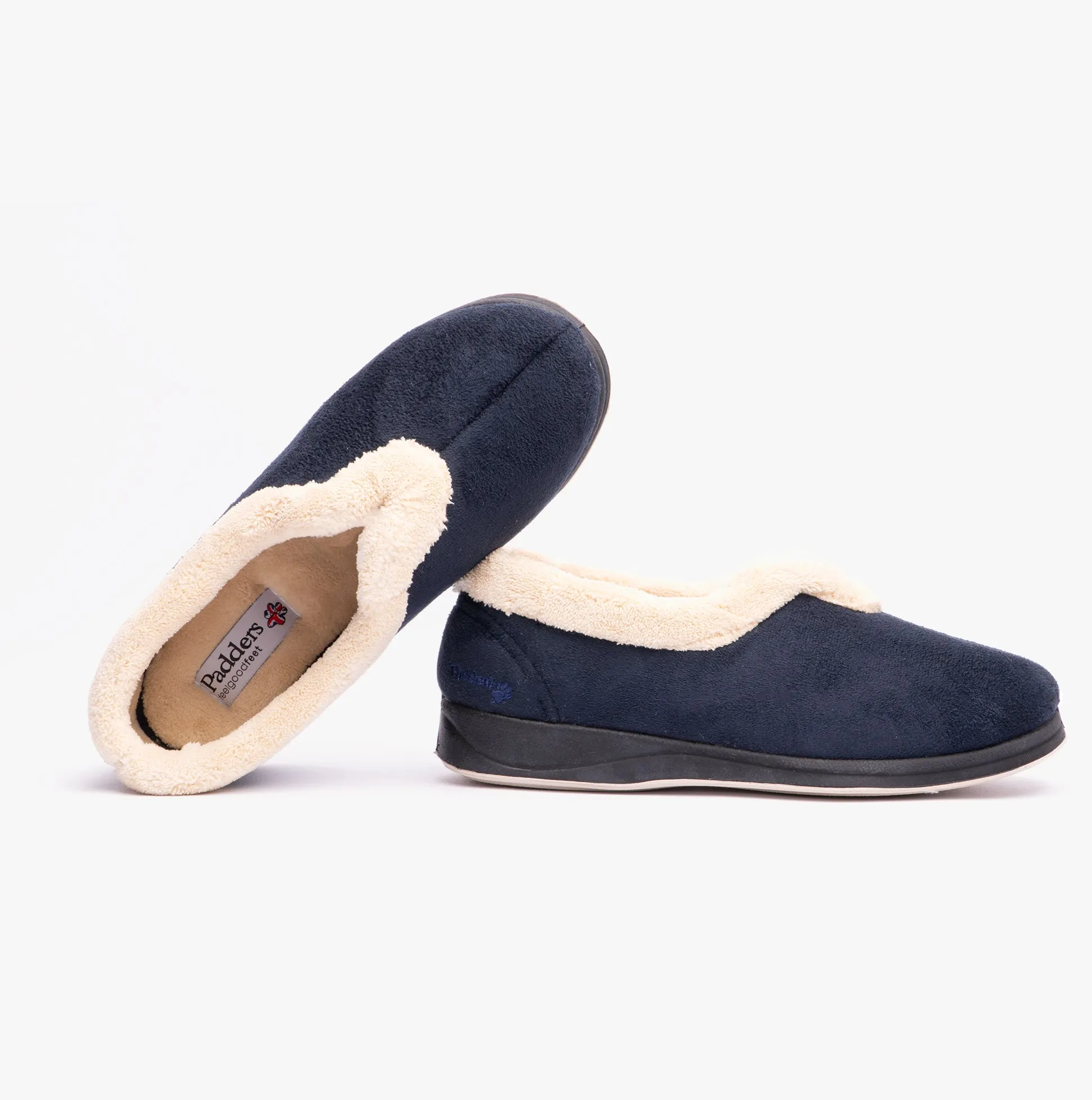 Padders CARMEN Womens (EE Fit) Full Slippers Navy