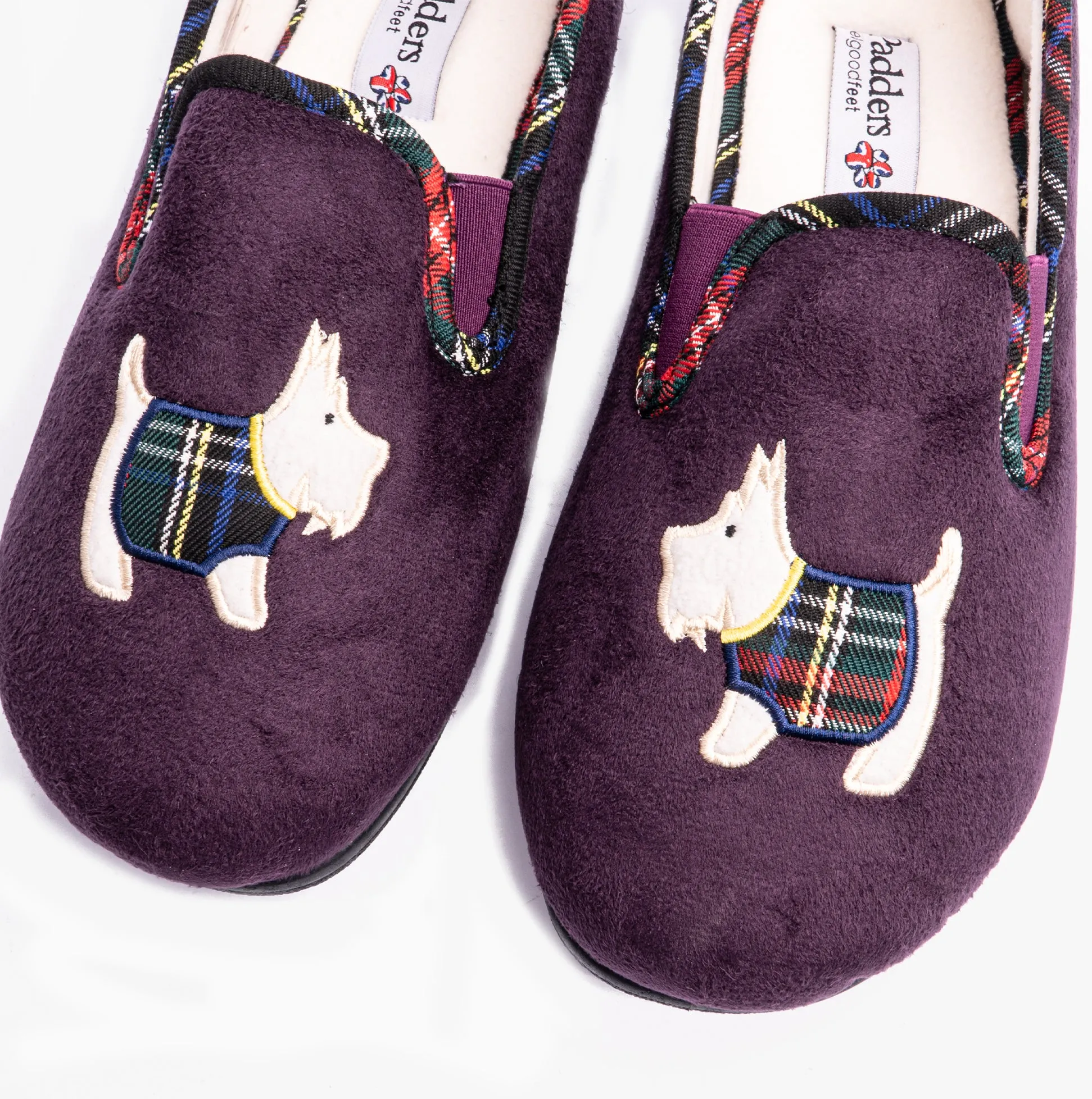 Padders DANDIE Womens (EE/EEE Fit) Full Slippers Purple