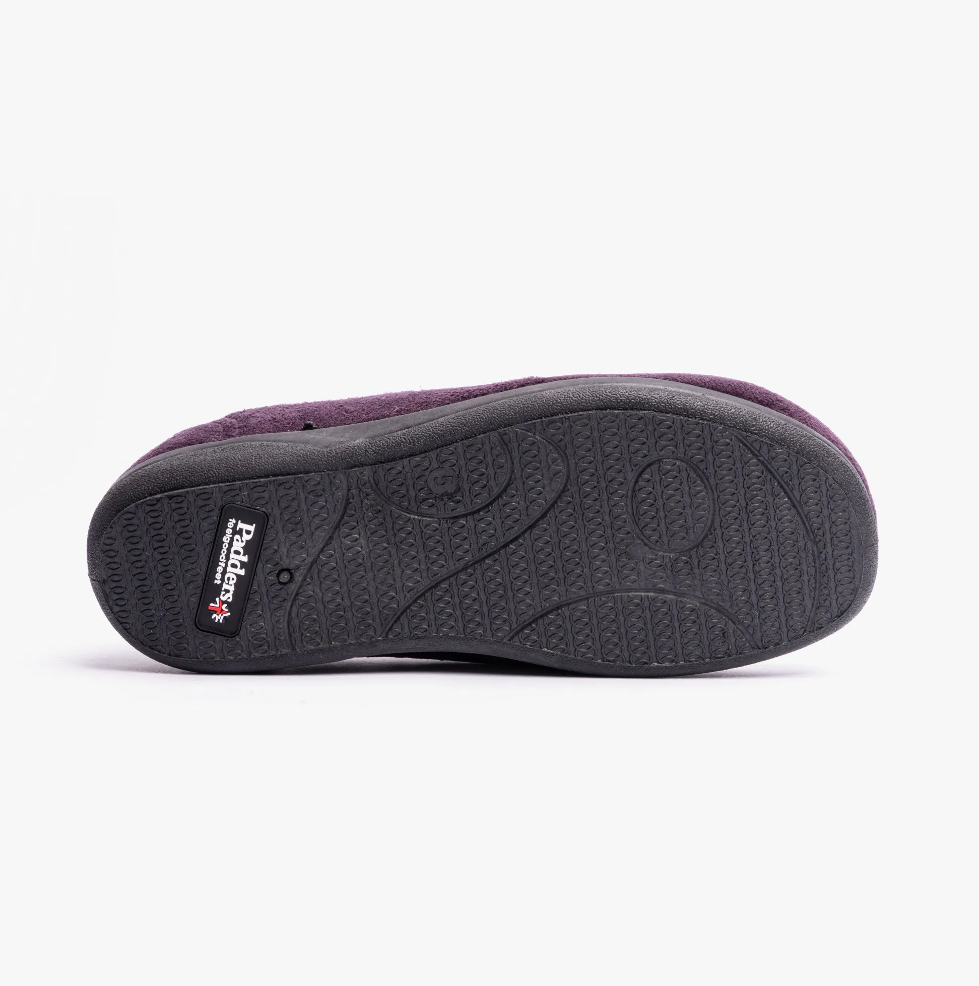 Padders DANDIE Womens (EE/EEE Fit) Full Slippers Purple