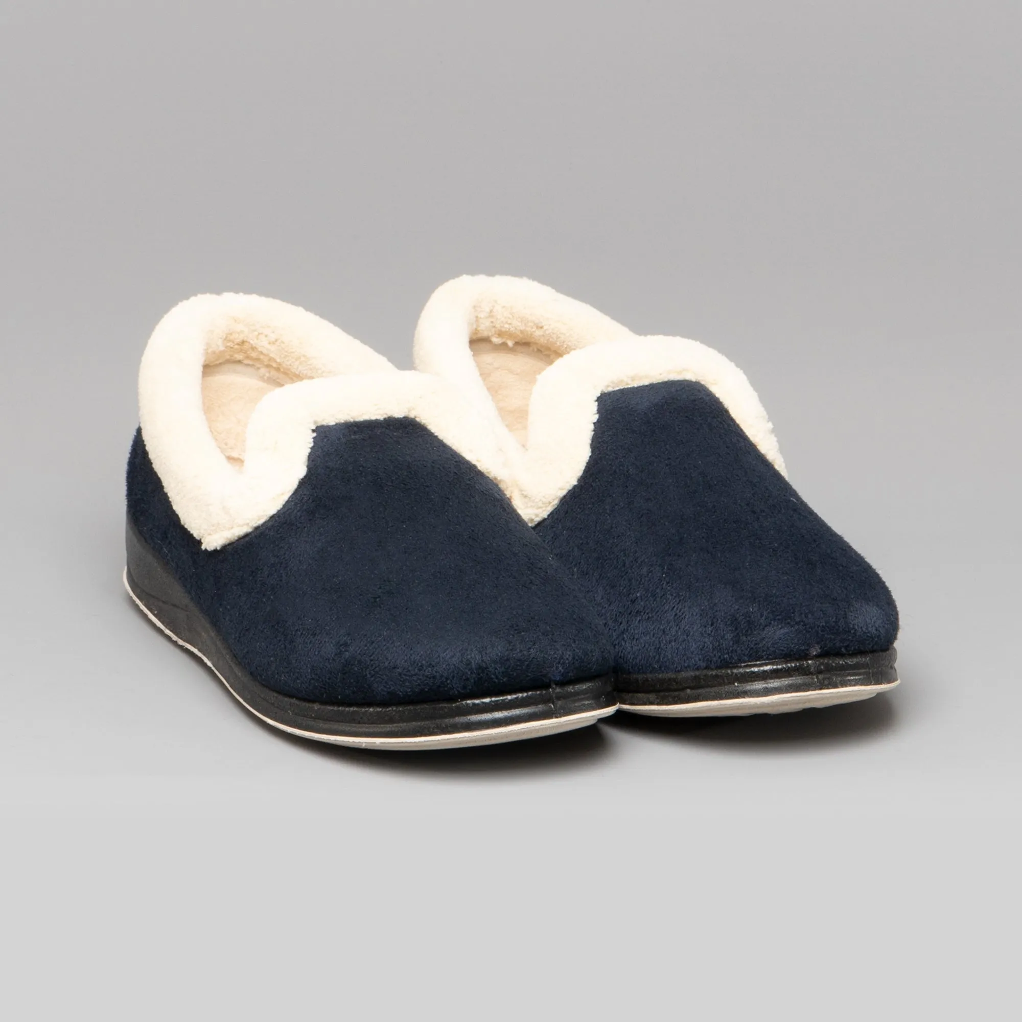 Padders REPOSE Womens (EE Fit) Full Slippers Navy
