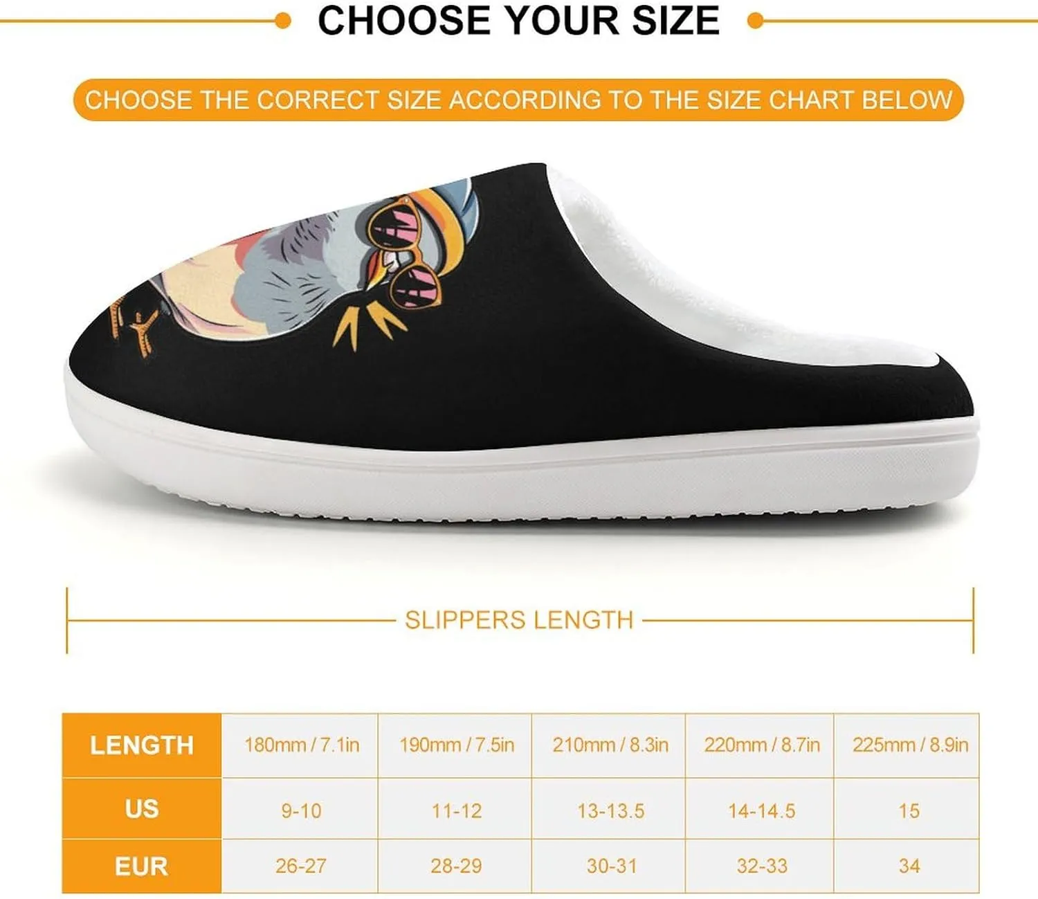 Pigeon with Eyeglasses Kids Toddler Cotton Slippers Slip-on House Shoes for Bedroom Indoor Outdoor