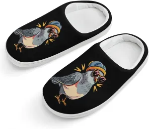 Pigeon with Eyeglasses Kids Toddler Cotton Slippers Slip-on House Shoes for Bedroom Indoor Outdoor