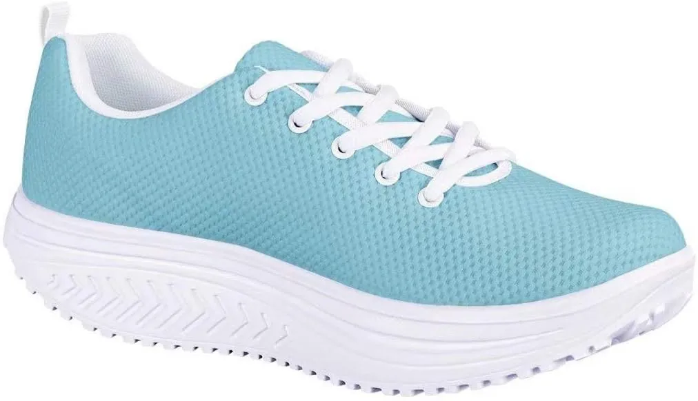 PinUp Angel Ladies Rocking Shoes Womens Lace-up Wedges Tennis Platform Walking Sneakers