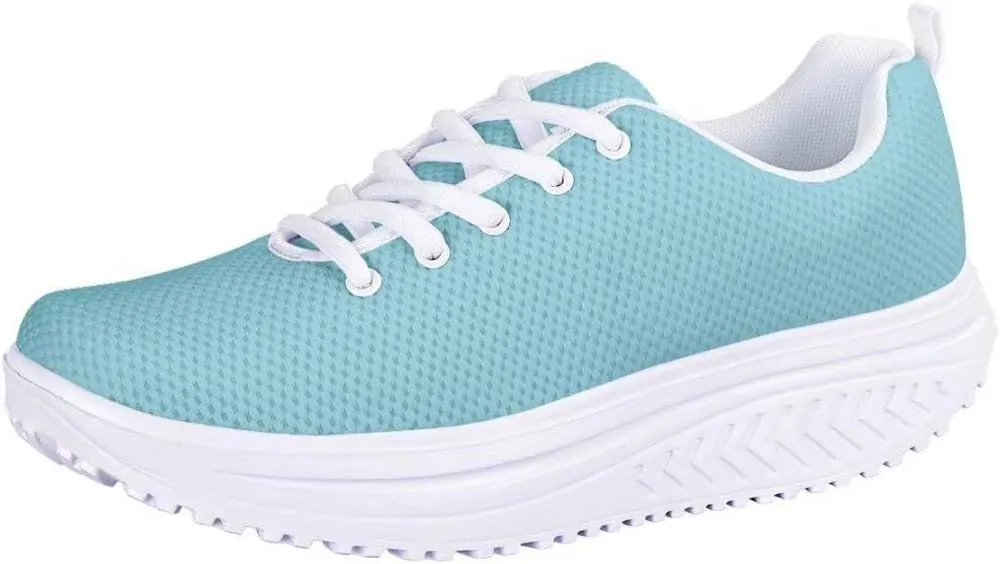 PinUp Angel Ladies Rocking Shoes Womens Lace-up Wedges Tennis Platform Walking Sneakers