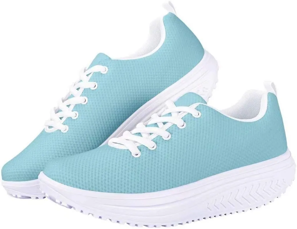 PinUp Angel Ladies Rocking Shoes Womens Lace-up Wedges Tennis Platform Walking Sneakers
