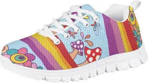 Pinupub Kids Cute Tennis Shoes for Girls Running Sneakers Novelty Print Boys Walking Athletic Shoes