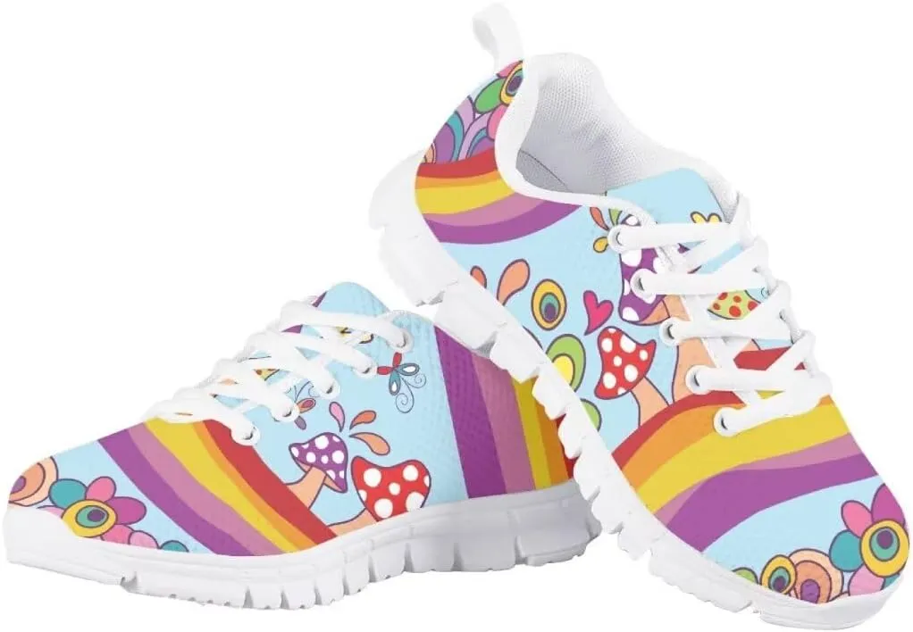 Pinupub Kids Cute Tennis Shoes for Girls Running Sneakers Novelty Print Boys Walking Athletic Shoes