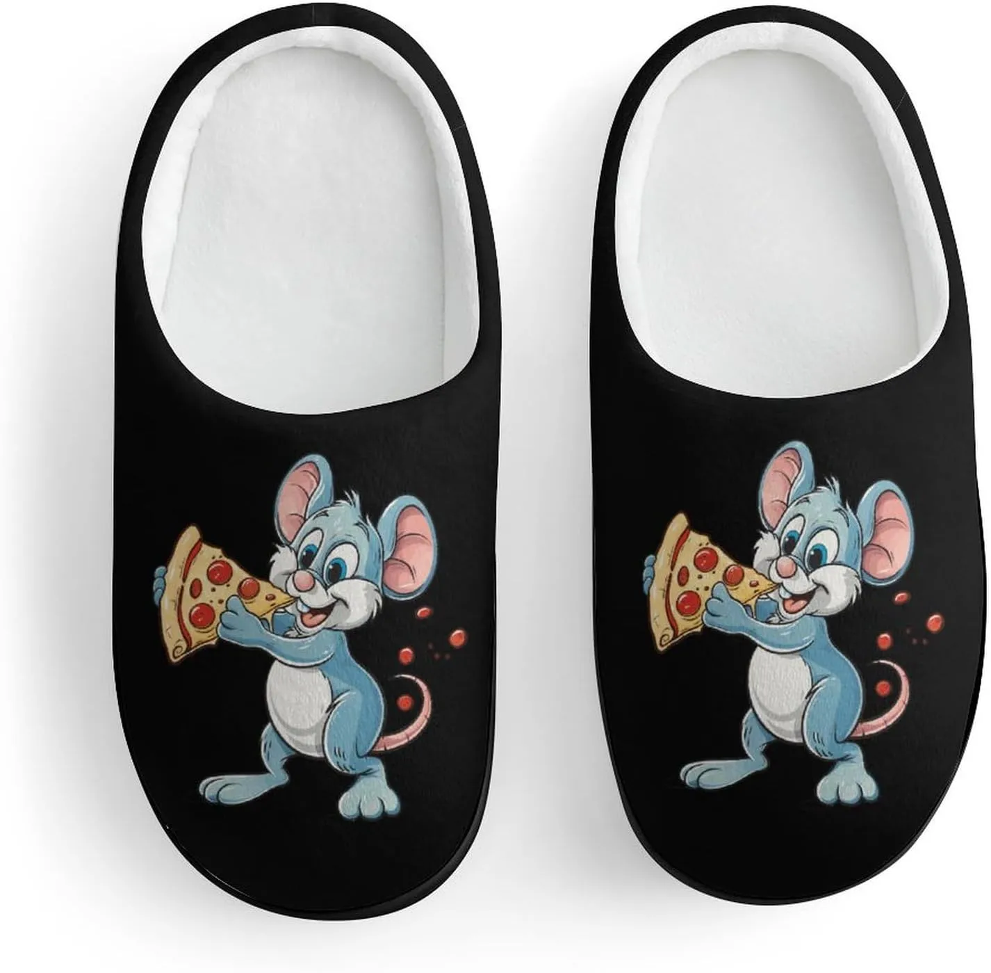 Pizza Rat Kids Toddler Cotton Slippers Slip-on House Shoes for Bedroom Indoor Outdoor
