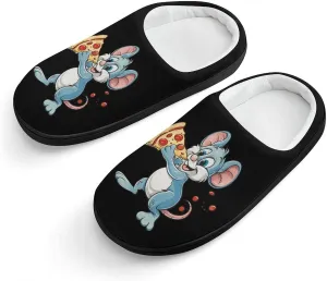 Pizza Rat Kids Toddler Cotton Slippers Slip-on House Shoes for Bedroom Indoor Outdoor
