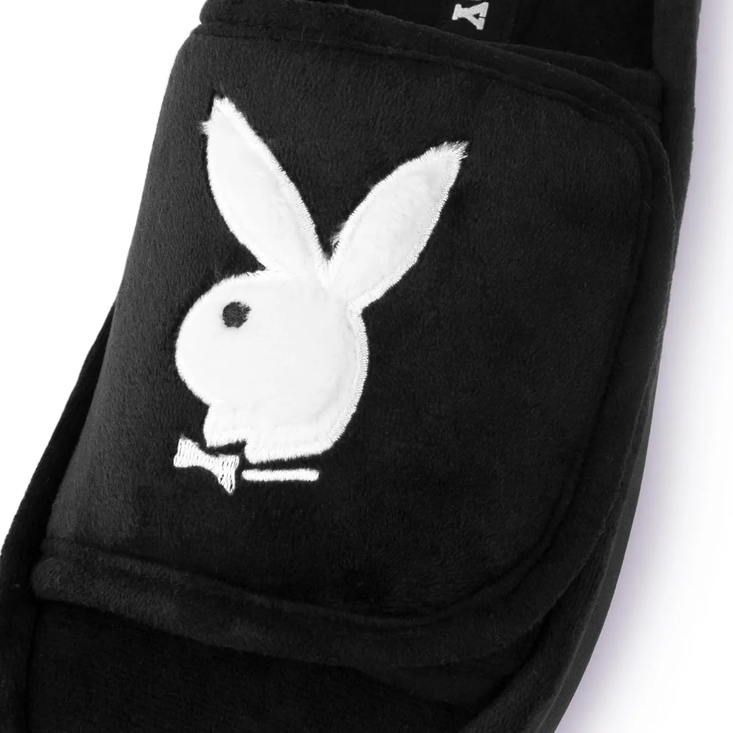 PLAYBOY Unisex-Adult Adjustable Cozy Plush Velour Memory Foam Indoor Outdoor Soled Slipper in Sizes S-XL
