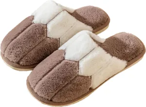 Plush Cotton Slippers With Honeycomb Panel Design Soft Fluffy Warm Cozy Home Non-Slip Women Style Casual Memory Foam Slides Indoor Outdoor Anti-Skid
