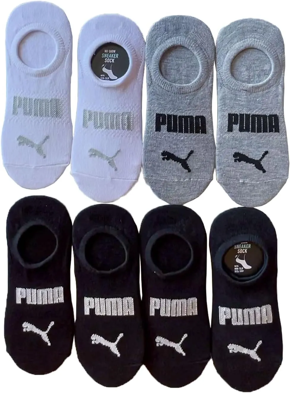 PUMA Ladies Sneaker Liner, 8-pair (Black Multi)