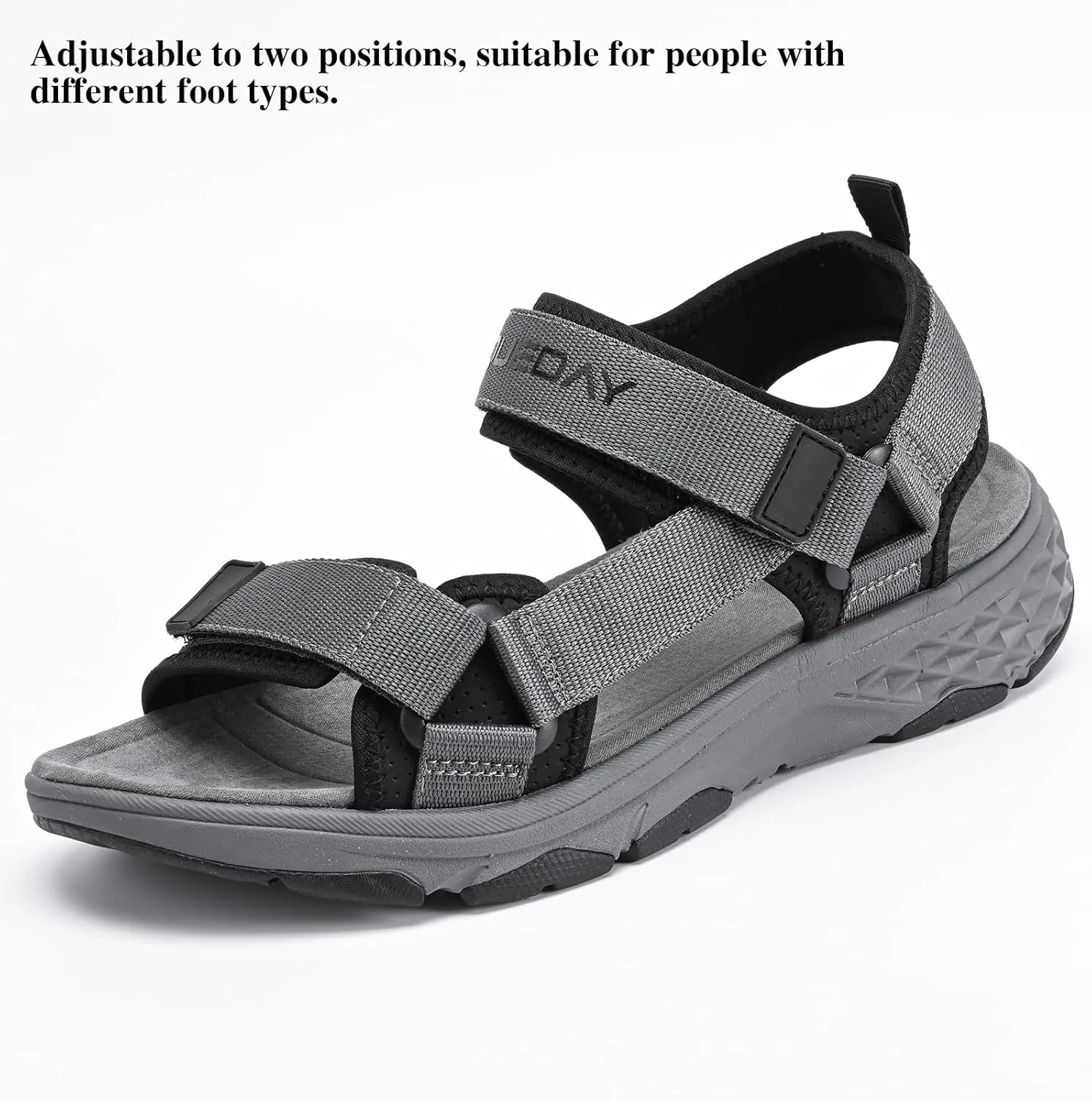 Queday Sport Sandals for Women Men Outdoor Hiking Sandals with Arch Support Comfortable Athletic Beach Sandals for Travel Walking Trekking Camping