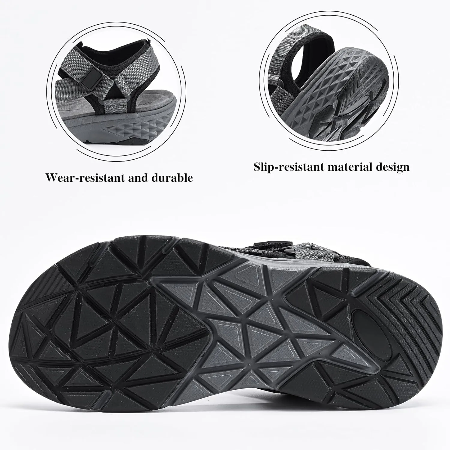 Queday Sport Sandals for Women Men Outdoor Hiking Sandals with Arch Support Comfortable Athletic Beach Sandals for Travel Walking Trekking Camping