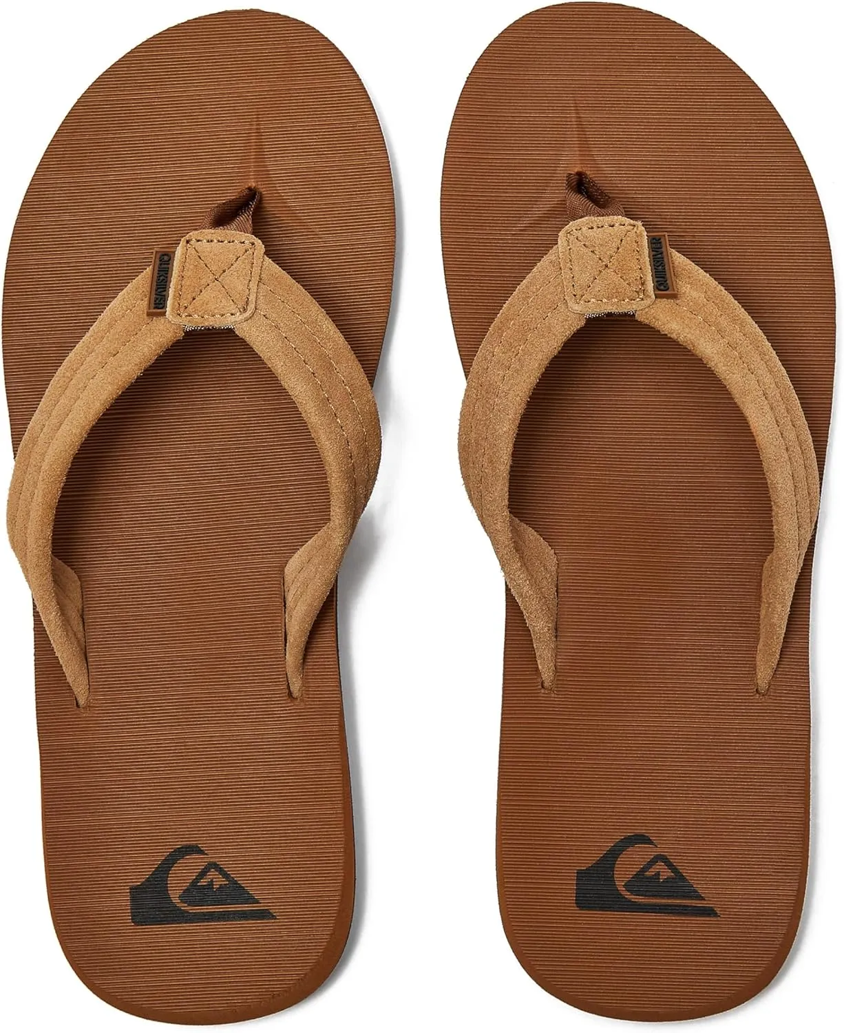 Quiksilver Men's Carver Suede 3 Point Flip Flop Athletic Sandal