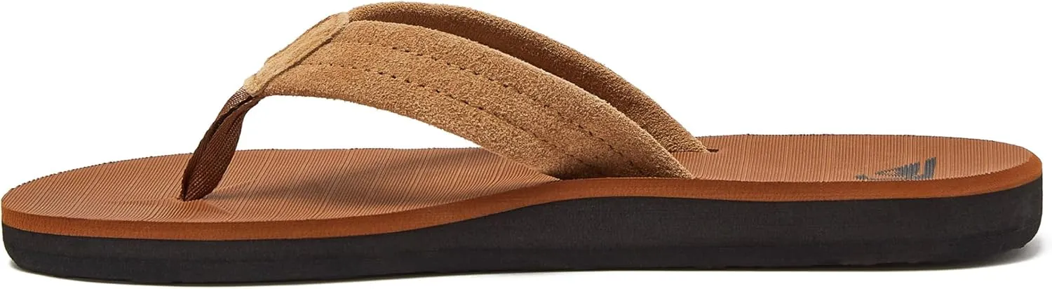 Quiksilver Men's Carver Suede 3 Point Flip Flop Athletic Sandal