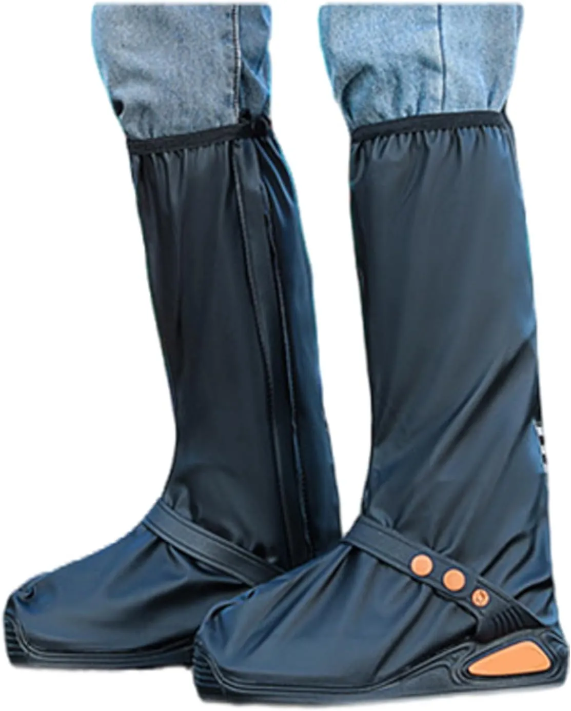 Rain Boot Shoes With Zippers Nonslip PVC Rainproof Boot With Zippers For Outdoor Sports Hiking