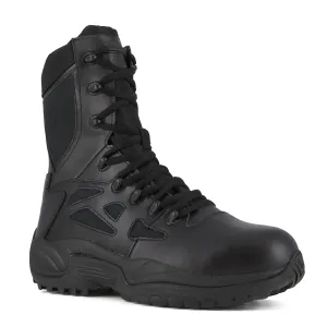 Reebok mens Rapid Response Rb Safety Toe 8" Stealth With Side Zipper Industrial Construction Boot, Black, 15 Wide US