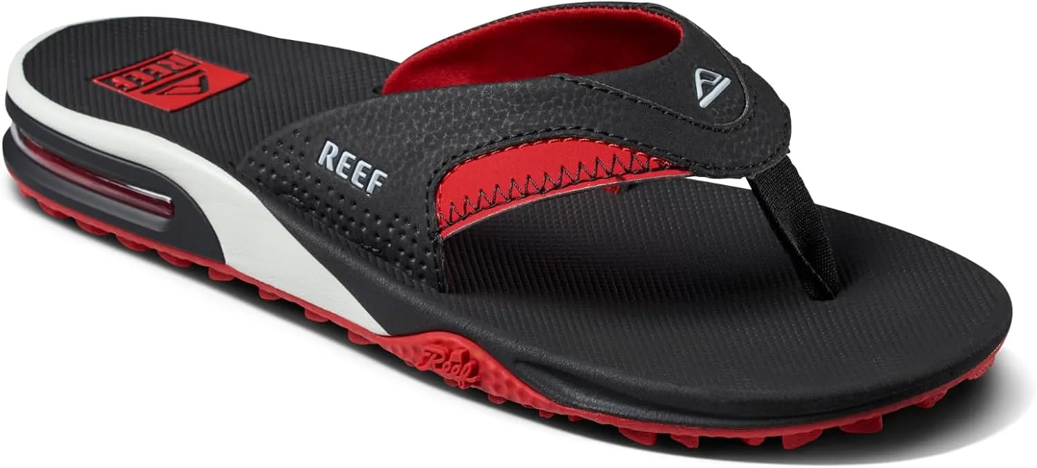 REEF Fanning Pregame Men's Bottle Opener Flip Flop, Arch Support, Durable Outsole, Water Friendly