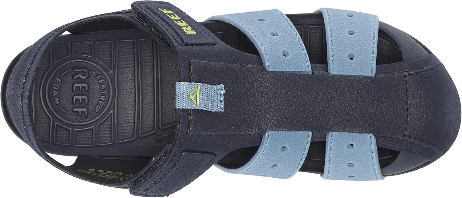 REEF Kids' Water Beachy Fisherman Sandal, Water Friendly, Adjustable Velcro Strap, Closed Toe
