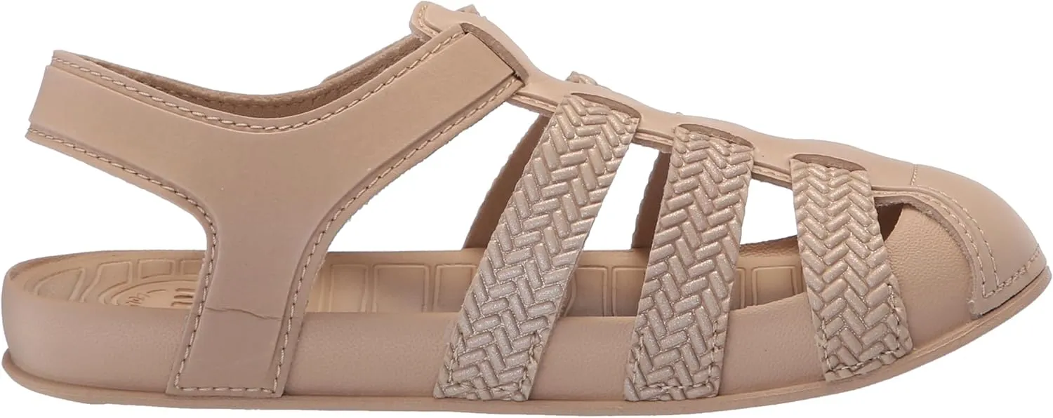REEF Kids' Water Beachy Fisherman Sandal, Water Friendly, Adjustable Velcro Strap, Closed Toe