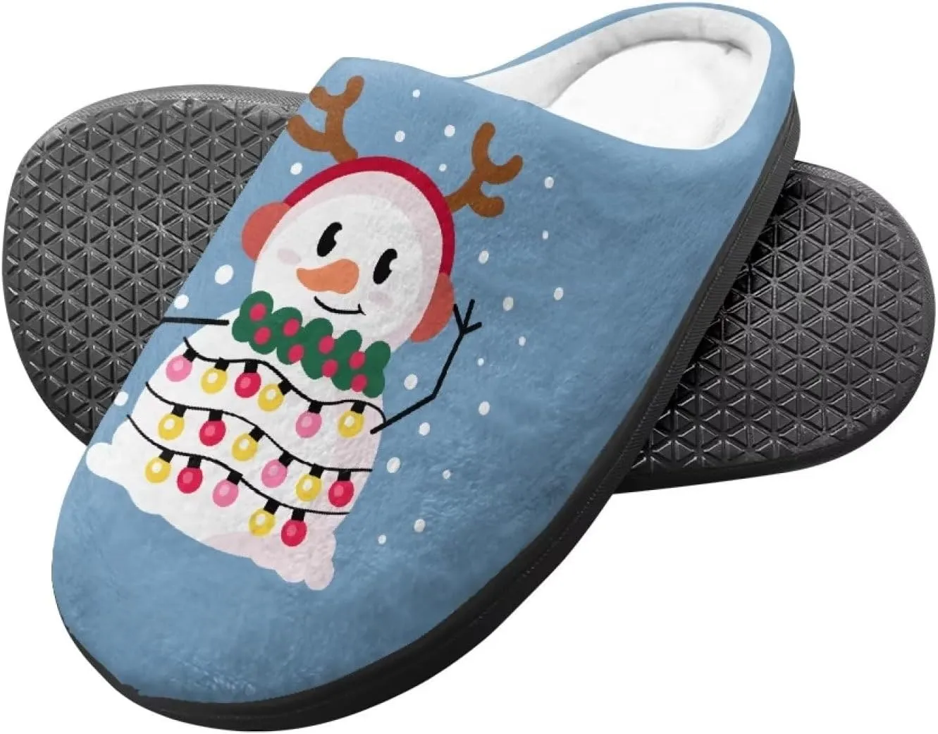 Renewold Boys Girls House Slipper Kids Warm Plush Winter Cotton Slippers Slip On Nonslip Indoor Slippers Shoes
