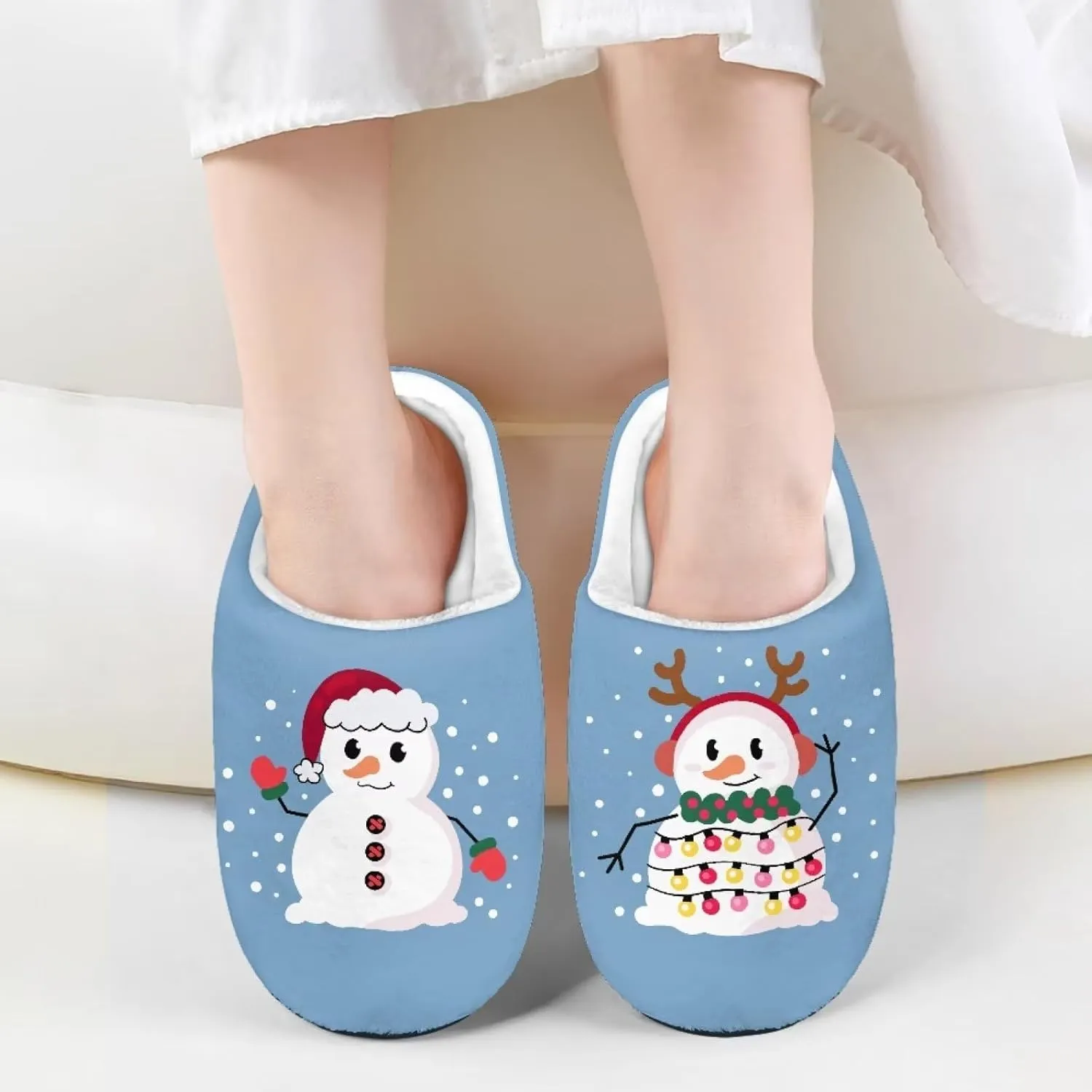 Renewold Boys Girls House Slipper Kids Warm Plush Winter Cotton Slippers Slip On Nonslip Indoor Slippers Shoes
