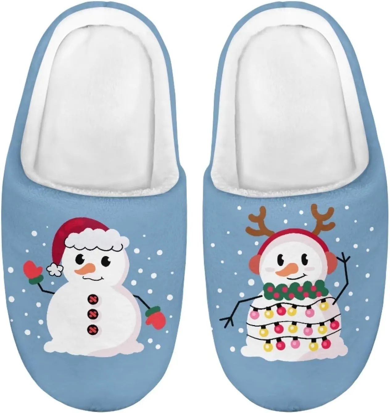 Renewold Boys Girls House Slipper Kids Warm Plush Winter Cotton Slippers Slip On Nonslip Indoor Slippers Shoes