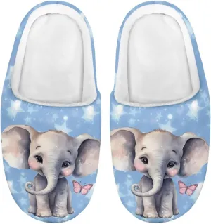 Renewold Kids Warm Plush Winter Cotton Slippers Boys Girls House Slipper Slip On Nonslip Indoor Slippers Shoes